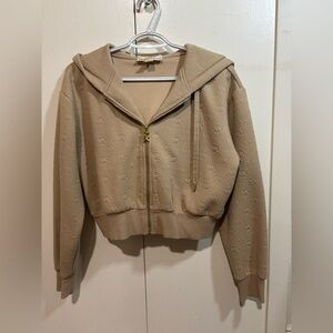 Michael Kors Logo Zip-Up sweater